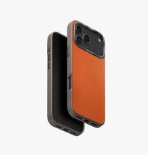 Load image into Gallery viewer, UNIQ iPhone 17 Pro Max 6.9 Lyden DS Dual-Tone Premium Leatherette Case - Flame Orange/Flint Grey