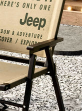 Load image into Gallery viewer, Jeep Outdoor Folding Camping Chair with Armrests Heavy Duty Portable Canvas Seat for Travel & Adventure - Khaki