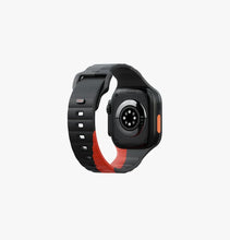 Load image into Gallery viewer, UNIQ Stride DE FKM Rubber Apple Watch Strap 49/45/44/42mm - Charcoal/Rosso Red