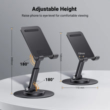 Load image into Gallery viewer, UGREEN 360 Rotating and Folding Desktop Phone Stand - Black