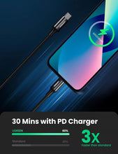 Load image into Gallery viewer, UGREEN 60W USB-C to Lightning PD Fast Charging Cable 2M - Black