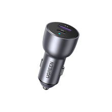 Load image into Gallery viewer, UGREEN 2-Port PD Fast Car Charger 63W USB-C & USB-A - Gray