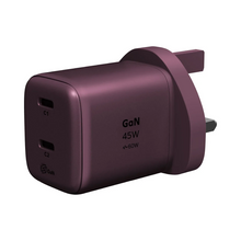 Load image into Gallery viewer, MOMAX 1-CHARGE 45W 2-PORT GAN CHARGER PD 3.2 AVS 60W PEAK
