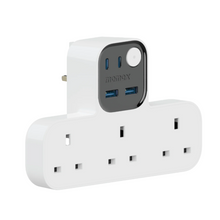 Load image into Gallery viewer, Momax 1-Charge Work Flow T-Shaped Extension 3 Socket With USB