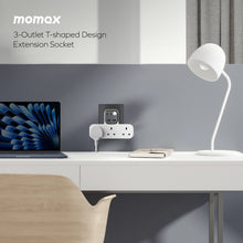 Load image into Gallery viewer, Momax 1-Charge Work Flow T-Shaped Extension 3 Socket With USB