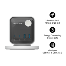 Load image into Gallery viewer, Momax 1 - Charge Work Flow 3 - Outlet GaN Power Cube 30W with USB Ports - CVRGRM
