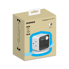 Load image into Gallery viewer, Momax 1 - Charge Work Flow 3 - Outlet GaN Power Cube 30W with USB Ports - CVRGRM