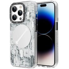 Load image into Gallery viewer, Youngkit Futuristic Circuit Magsafe iPhone 13 Pro Max Case - White - CVRGRM