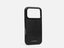 Load image into Gallery viewer, 121 MagSafe Pebbled Leather Case | iPhone 17 Pro - Black