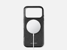 Load image into Gallery viewer, 121 MagSafe Pebbled Leather Case | iPhone 17 Pro - Black
