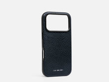 Load image into Gallery viewer, 121 MagSafe Pebbled Leather Case | iPhone 17 Pro - Navy Blue