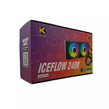 Load image into Gallery viewer, KGaming ICEFLOW 240K AIO Liquid Cooler ARGB Black