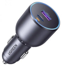 Load image into Gallery viewer, UGREEN 2-Port PD Fast Car Charger 63W USB-C & USB-A - Gray