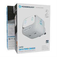 Load image into Gallery viewer, Powerology Lumix GaN AI Power Charger with 45W PD
