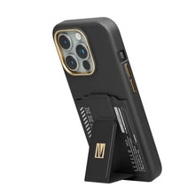 Load image into Gallery viewer, Levelo Morphix Grip - Stand Case with Built - In Card Slot for iPhone 15 Pro - CVRGRM