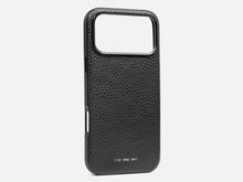 Load image into Gallery viewer, 121 MagSafe Pebbled Leather Case | iPhone 17 Pro Max - Black