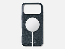 Load image into Gallery viewer, 121 MagSafe Pebbled Leather Case | iPhone 17 Pro Max - Navy Blue