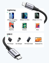 Load image into Gallery viewer, UGREEN USB-C to Lightning Cable 1M - Black