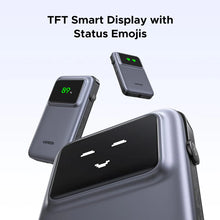 Load image into Gallery viewer, UGREEN Uno Robotic Power Bank 10000mAh 30W with Built-In USB-C Cable - Gray