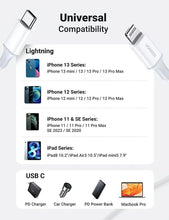 Load image into Gallery viewer, UGREEN USB-C to Lightning Cable 2M - White