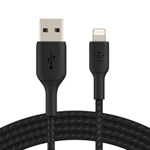 Load image into Gallery viewer, BELKIN Boost Charge USB - A to Lightning Braided Cable 3M - Black - CVRGRM