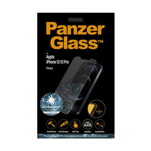 Load image into Gallery viewer, PANZERGLASS iPhone 12/12 Pro - Standard Fit Tempered Glass Screen Protector w/ Anti - Microbial - Privacy - CVRGRM