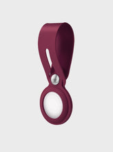 Load image into Gallery viewer, Uniq Vencer Silicon Airtag Loop Case - Burgundy Maroon - CVRGRM