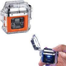 Load image into Gallery viewer, Double Arc Lighter Rechargeable Lighter - Orange - CVRGRM