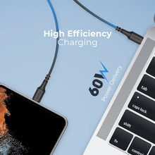 Load image into Gallery viewer, Blupebble Power Flow USB - C to USB - C 60watts Cable (2m) - Black - CVRGRM