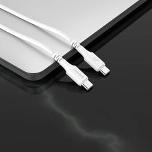 Load image into Gallery viewer, Blupebble Power Flow USB - C to USB - C 60watts Cable (2m) - White - CVRGRM