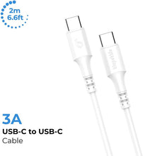 Load image into Gallery viewer, Blupebble Power Flow USB - C to USB - C 60watts Cable (2m) - White - CVRGRM