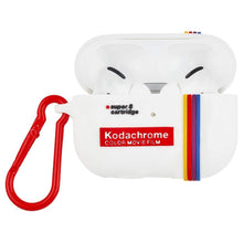 Load image into Gallery viewer, CASE - MATE - AIRPODS PRO - KODAK WHITE WITH KODACHROME STRIPES WITH RED CLIP - CVRGRM