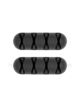 Load image into Gallery viewer, Blupebble Anchor 4 Desk Tidy Organizer Cable Clip (2pc)| BP - ANCHORFOUR - BK - Black - CVRGRM