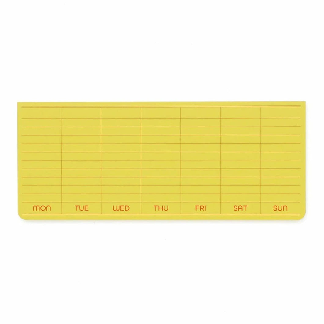 Penco Sticky Memo Pad Weekly - Yellow