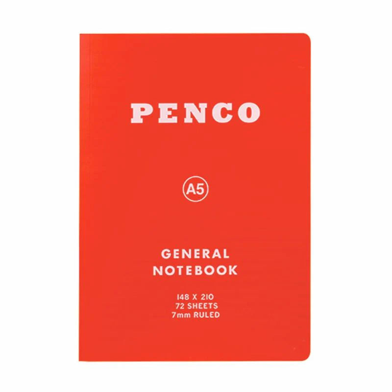 Penco Soft PP Notebook A5 Ruled - Red