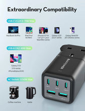 Load image into Gallery viewer, RAVPower75W Power Strip 6 Ports + Travel Adapter
