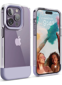 Elago  Glide Case for iPhone (14 PRO MAX) - Clear/Purple