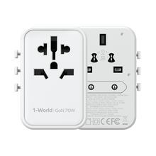 Load image into Gallery viewer, Momax 1-World 70W GaN 5 Ports AC Travel Adaptor
