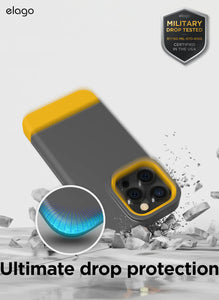 Elago  Glide Case for iPhone (14 PRO MAX)-Dark Gray/Yellow