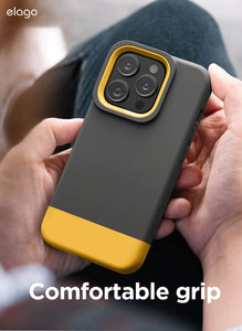 Elago  Glide Case for iPhone (14 PRO MAX)-Dark Gray/Yellow