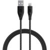 RAVPower 1.2M Nylon USB-A to Lightning Cable - Black