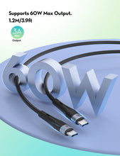 Load image into Gallery viewer, RAVPOWER Charge &amp; Sync 60W Silicone USB-C to USB-C Cable 1.2M
