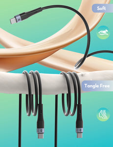 RAVPOWER Charge & Sync 60W Silicone USB-C to USB-C Cable 1.2M