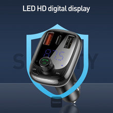 Load image into Gallery viewer, Baseus Transmitter FM TWS T-Typed S-13 (PPS Fast Charger Edition) Black
