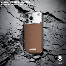 Load image into Gallery viewer, NJOYNY Leather Metal Case for iPhone 14 Pro Max
