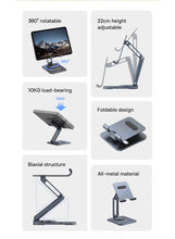 Load image into Gallery viewer, Baseus Desktop Biaxial 360° Rotatable Tablet Stand | Adjustable Aluminum Holder - Grey
