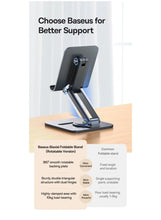Load image into Gallery viewer, Baseus Desktop Biaxial 360° Rotatable Tablet Stand | Adjustable Aluminum Holder - Grey
