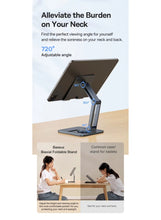 Load image into Gallery viewer, Baseus Desktop Biaxial 360° Rotatable Tablet Stand | Adjustable Aluminum Holder - Grey
