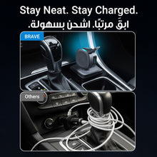 Load image into Gallery viewer, BRAVE BCC-28 60W Dual-Port Car Charger with Retractable 30W USB-C Cable | PD/PPS Fast Charging | LED Display – Black
