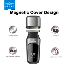 Load image into Gallery viewer, BRAVE Mini Men's Hair Trimmer | Cordless Zero-Gapped T-Blade Trimmer - Black
